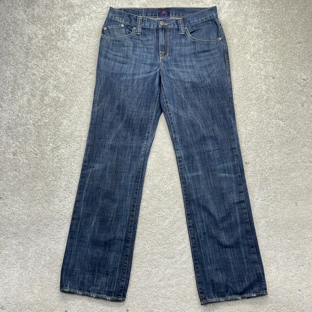 Rock & Republic Verve Jeans Mens 33x32 Blue Medium Wash Straight Leg‎ Denim